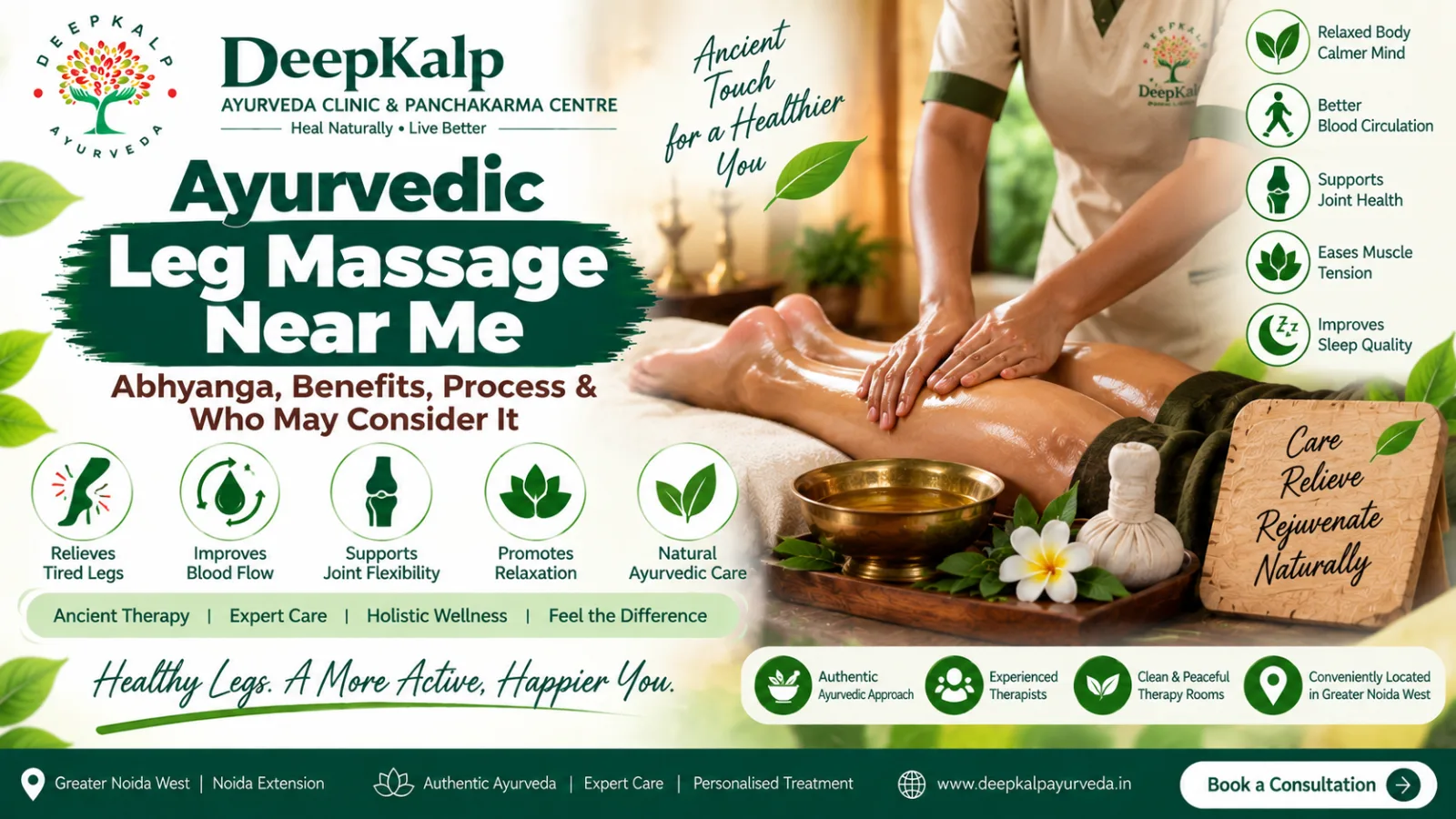 Ayurvedic Leg Massage Near Me: Abhyanga, Benefits, Process & Who May Consider It